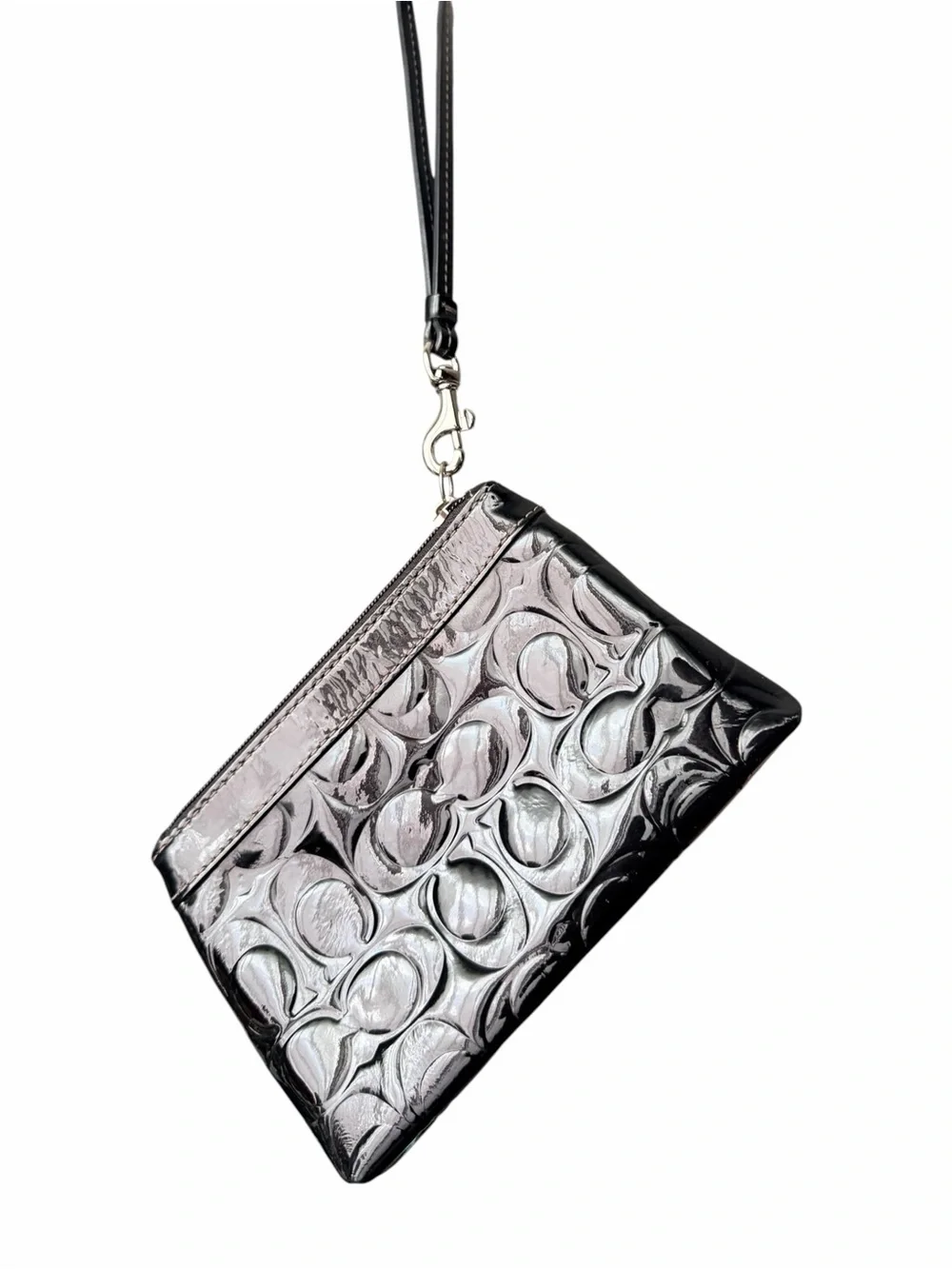 Coach Leah Signature Embossed Patent Leather Tote & Wristlet